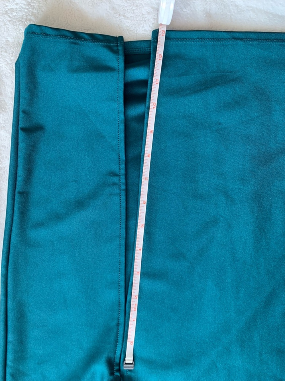 Sleek Teal Midi Slip Dress with Spaghetti Straps - Picture 4 of 6